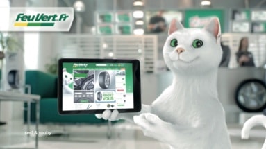 Publicité Feu vert avec un exemple de digitalisation